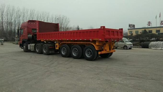 Remolques resistentes de 45 toneladas semi con 8.0-20 neumáticos y peso