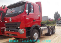 Unidades rojas 420HP del tractor camión/6x4 del tractor remolque de la transmisión automática