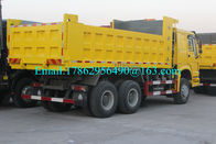 10 camión volquete resistente amarillo del policía motorizado 6x4 para la solución ZZ3257N3847A del proyecto de camino