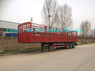 Camión resistente de la cerca de la alta pared de los remolques del transporte de cargo a granel semi 60 toneladas