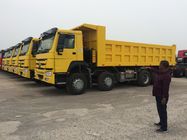12 camión volquete de Howo 8x4 de las ruedas, estándar de emisión del euro 2 del camión volquete de la construcción