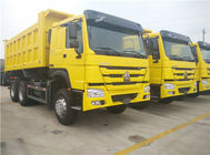 Camión volquete amarillo grande, camiones de volquete rígidos 6x4 usados en la mina de ZZ3257N3847A