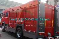 Motor de los vehículos de rescate 4x2 6-10 Cbm 375HP del fuego del camión del propósito especial de SINOTRUCK HOWO