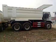 6x4 camión volquete de la explotación minera de 50 toneladas con la sola caja de engranajes de las velocidades del taxi y del manual 10 del durmiente