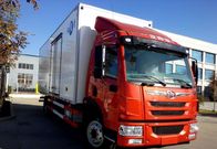 Pequeños camiones refrigerados blancos o rojos 4x2 con el material del cargo del acero inoxidable
