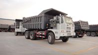 Camión volquete de la explotación minera de ZZ5707S3840AJ 6x4 70T con la cabina de HW7D 3800 + base de rueda de 1500m m