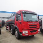 Tipo rojo transmisión manual del combustible diesel del camión de petrolero del ácido hidroclórico de FAW 15000L 8×4