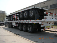 los 40ft camión plano de tres remolques resistentes de Alxes semi con el grueso superior de 14m m