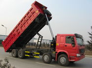 Camiones de volquete de la descarga de las ruedas ZZ3317N3867 12 con 371HP color rojo del euro 2