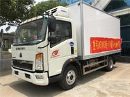 La luz de Howo refrigeró el camión del cargo 3 tipo de conducción de la capacidad 4X2 de la tonelada