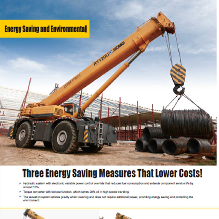 La grúa móvil de 120 toneladas de SANY XCMG/Off Road hidráulicos Crane RT120U ahorro de energía