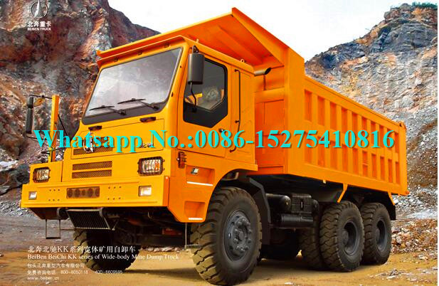Camión volquete pesado del norte de la explotación minera del volquete de Beiben 6x4 7042KK 70Ton 420hp Off Road de la marca del Benz para dr CONGO