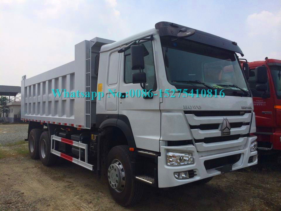 10 tecnologías blanca de Volvo del descargador de la descarga de la explotación minera del policía motorizado del color HOWO 371/336/290/266HP 6x4/del camión de volquete para Laos Myanmar