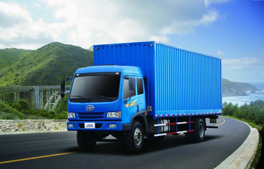 Camión pesado azul 4*2 del cargo de JIEFANG FAW J5K tipo de transmisión manual de 1 - 10 toneladas