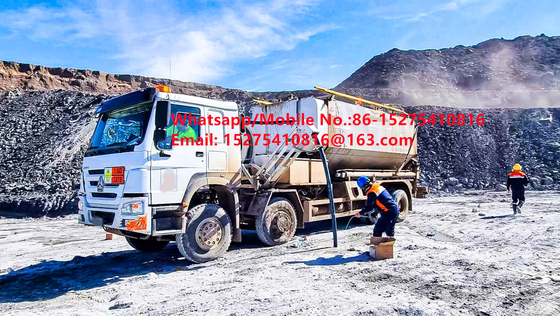 Buen valor Seguridad confiabilidad Camiones de carga de rodadura 15/20/25 toneladas Amonio pesado explosivos de aceite Emulsión ANFO Camión MMU MEMU Para Mongolia DR CONGO PERÚ Ghana Minería de explosión BCLH/BCRH/BCZH