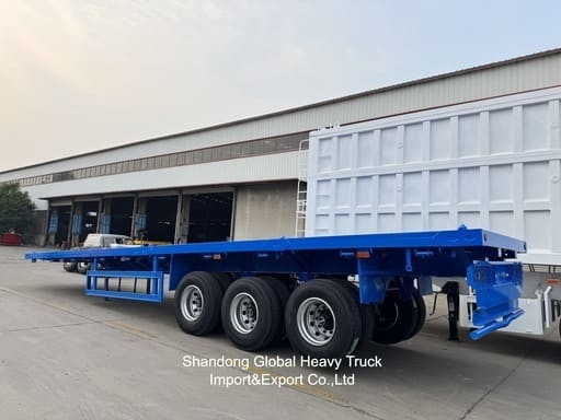 3 Ejes 40ton 13.45m Wabco BPW Ejes Suspensión aerodinámica Semirremolque de cama plana