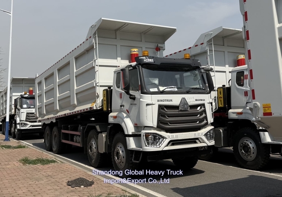 Sinotruck chino Howo 400hp Tipper 8x4 Mini 60 Ton Canter nuevo camión de basura