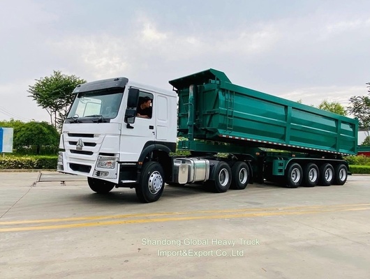 10 ruedas 6X4 40t Sinotruk HOWO Contenedor Carga Remolque Tractor Corazón del camión