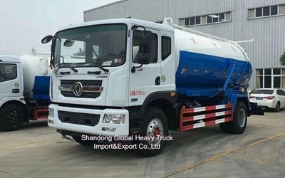 Dongfeng 4cbm 4*2 camión de aspiración de aguas residuales camión de aspiración de aguas residuales camión cisterna de vacío