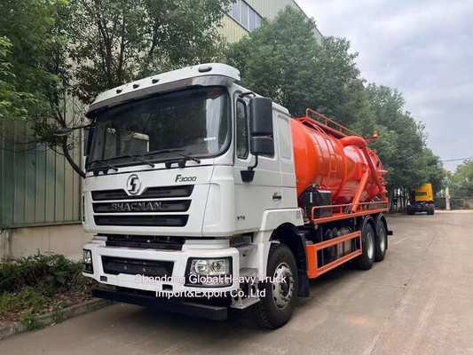 Shacman F3000 6X4 camión de aspiración de aguas residuales 20 metros cúbicos volumen 300 CV