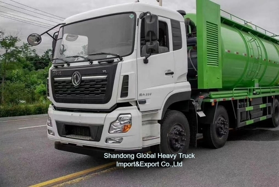 Precio de fábrica 8*4 380hp camión de aspiración de aguas residuales Dongfeng chasis 18000L tanque