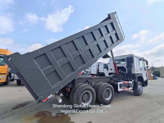Camión de descarga pesado usado 6×4 con un motor de 380 CV Sinotruk HOWO Camión de deslizamiento con capacidad de carga de 31-40 t