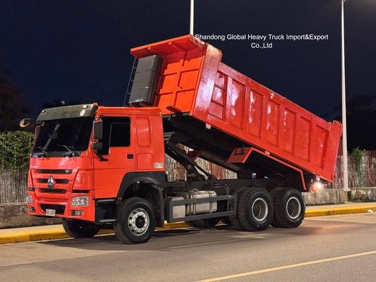 Camión volquete HOWO 6X4 usado 371, 375 336 HP, 10 ruedas, volquete de 30 toneladas