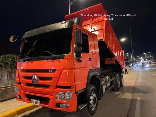 Camión volquete HOWO 6X4 usado 371, 375 336 HP, 10 ruedas, volquete de 30 toneladas