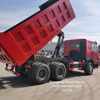 Usado HOWO Color Rojo 380hp/400hp camión de basura en stock