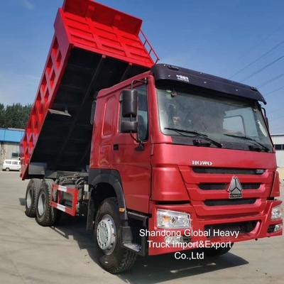 Usado HOWO Color Rojo 380hp/400hp camión de basura en stock