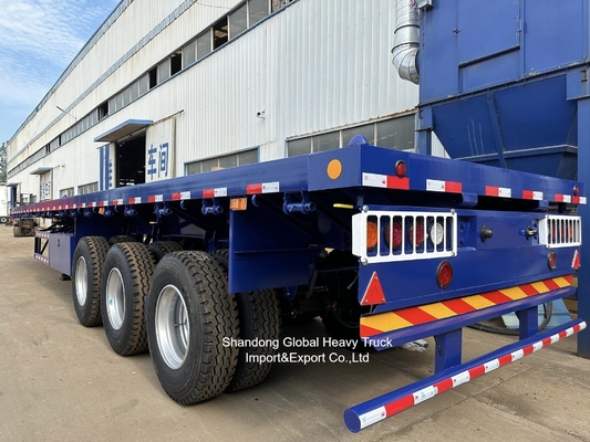 Semirremolque de plataforma baja de 3 ejes para transporte de equipos pesados