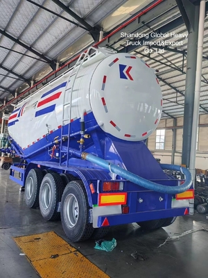 Semirremolque cisterna para cemento de 45 Cbm con 3 ejes para transporte de polvo seco