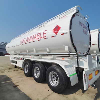 Semirremolque cisterna de combustible de acero al carbono de 3 ejes y 45000L