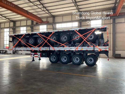 Semirremolque de 3 ejes con valla, capacidad 40-60t para transporte de carga