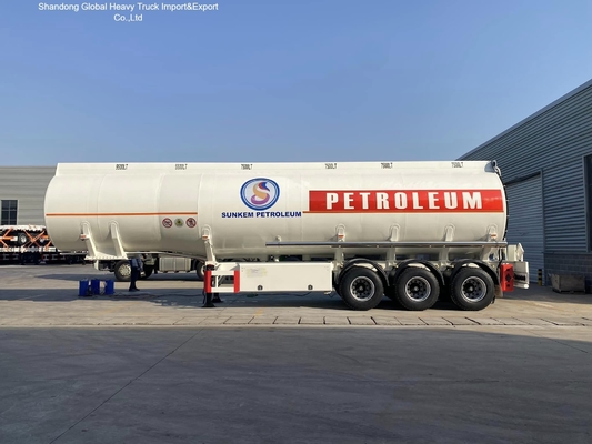 3 Ejes Cisterna de combustible pesado Semirremolque 50000L Capacidad