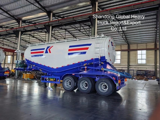 Semirremolque cisterna para cemento de 45 Cbm con 3 ejes para transporte de polvo seco