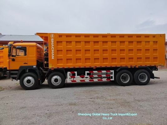 Shacman F3000 8×4 camión de descarga con motor diesel de 400 CV y estilo de elevación frontal para construcción pesada