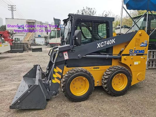 Cargador de dirección deslizante XCMG XC740K con carga nominal de 1 t para construcción compacta