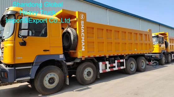 Shacman F3000 8×4 camión de descarga con motor diesel de 400 CV y estilo de elevación frontal para construcción pesada