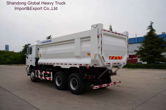 Camión volquete Shacman F3000 de servicio pesado con caja de cambios manual FAST de 12 velocidades, ejes traseros MAN de 16T y tanque de aleación de aluminio de 400L
