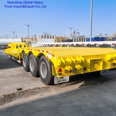 3-Axle Low Bed Semi-Trailer 80 Ton Capacity 13m Length
