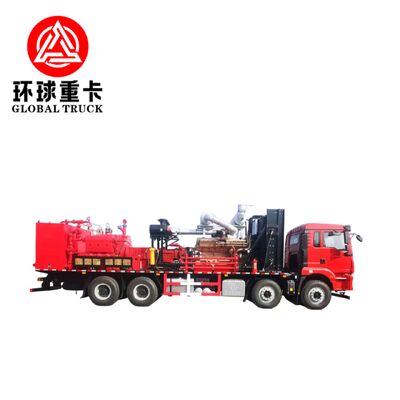 Camión de unidad de fracturación de yacimientos petrolíferos de 2800 CV con bomba de inyector de alta presión y configuración de accionamiento 8 × 6 para perforación de petróleo