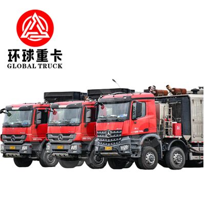 Camión de unidad de fracturación de yacimientos petrolíferos de 2800 CV con configuración de accionamiento 8 × 6 y bomba de inyector de alta presión para perforación de petróleo