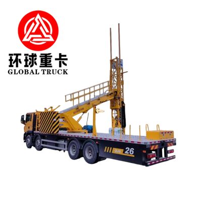 Camión amortiguador de choque diésel HOWO 4×2 350 hp con elevador de tijera para seguridad vial en Nigeria y protección de zonas de construcción
