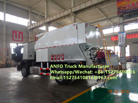 HOWO 10/15/20/30T BCLH-10 máquina para mezclar y cargar explosivos de amoníaco granulados ANFO, servicios de trabajos explosivos,Ceco móvil para la producción de explosivos MEMU MMU