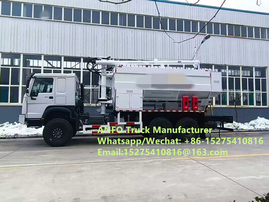 Buen rendimiento fuera de carretera 6x6 8x8 10/15/20/30T mezcla y carga de explosivos a granel ANFO Servicio de emulsión de emulsión perforación Zambia/Zimbabwe/Tanzania/Ghana/Guinea/Namibia/Guyana