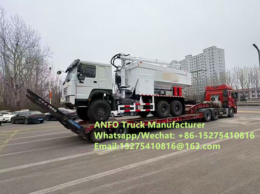 Buen rendimiento fuera de carretera 6x6 8x8 10/15/20/30T mezcla y carga de explosivos a granel ANFO Servicio de emulsión de emulsión perforación Zambia/Zimbabwe/Tanzania/Ghana/Guinea/Namibia/Guyana