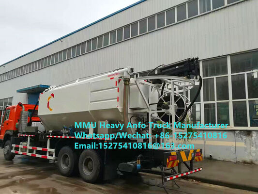 Alto rendimiento de costo China confiabilidad Camiones de carga de rodadura 15/20/25 toneladas Explosivos de aceite de amonio pesado multifunción Emulsión ANFO Camión MMU MEMU Para Mongolia RDC CONGO PERÚ Ghana Minería de explosión