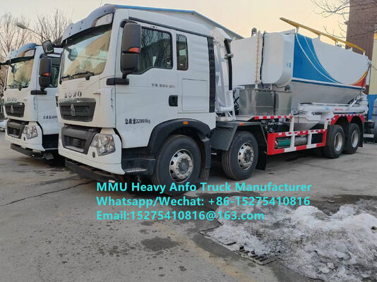 Seguridad de mezcla y carga de explosivos de aceite de amonio pesado multifunción Camión 15/20/25Ton Emulsión pesada ANFO Camión MMU MEMU Rusia/Kazajstán/Uzbekistán/Indonesia/Guinea Servicio de explosión de minería