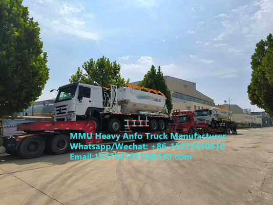 Super rendimiento HOWO mezclar y cargar explosivos de aceite de amonio pesado multifuncional Camión 15/20/25Ton Emulsión pesada Camión ANFO Zambia/Zimbabwe/Tanzania/Ghana/Guinea/Perú Servicio de explosión de minería